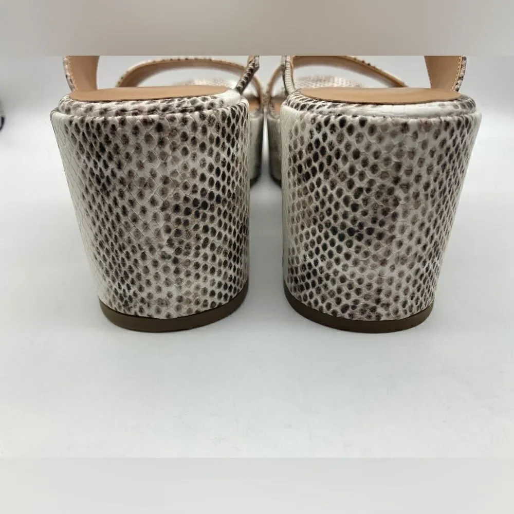 NWT Marc Fisher Snakeskin Print Platform Sandals Size 8M